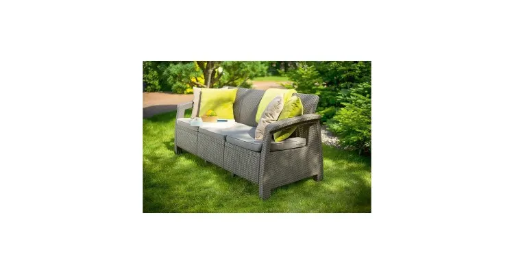 Canapea exterior Corfu II Max Love - Cappuccino Gri nisipiu — imaginea 4