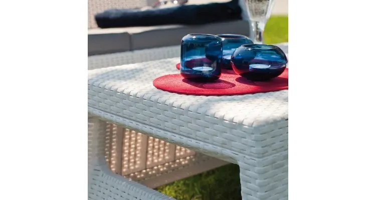 Set mobilier de gradina Corfu alb-gri — imaginea 4