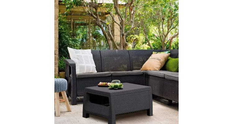 Set de gradina cu coltar - Corfu II Relax Grafit/ Gri-rece — imaginea 3