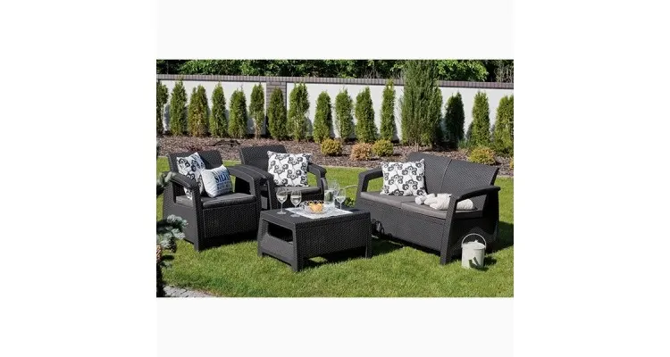 Set mobilier de gradina Corfu Grafit Gri — imaginea 2