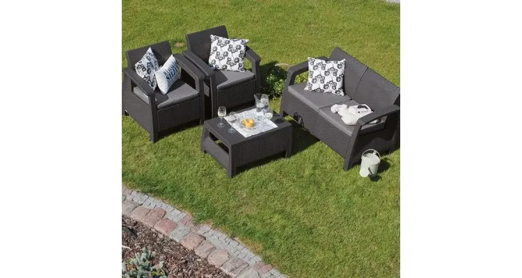 Set mobilier de gradina Corfu Grafit Gri — imaginea 3