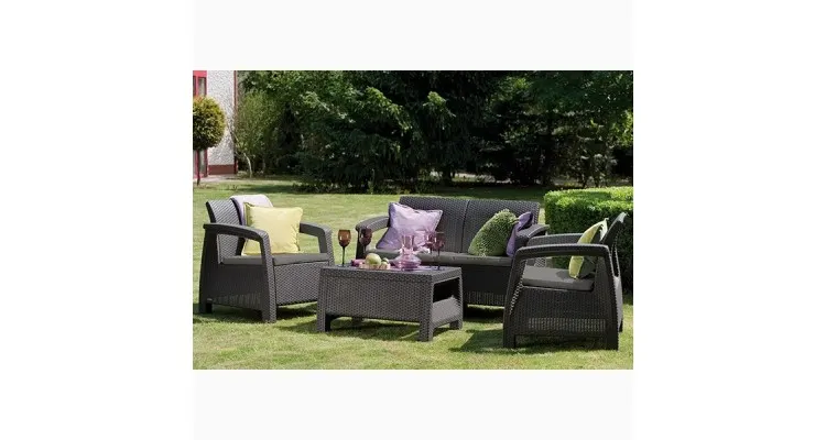 Set mobilier de gradina Corfu Grafit Gri — imaginea 4