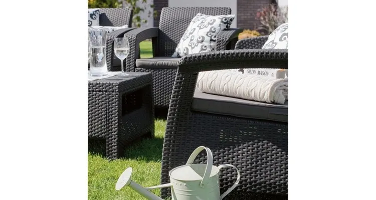 Set mobilier de gradina Corfu Grafit Gri — imaginea 5