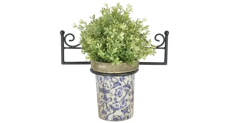 Suport pentru ghiveci rustic, metal, Esschert Design Olanda, 15.1 x 28.3 x 12.8 cm