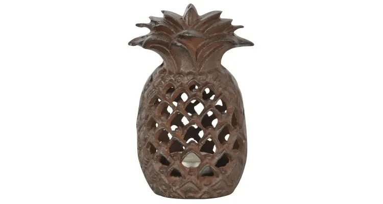 Lampa din fonta, model ananas, Esschert Design Olanda, 9,7x9,0x14,5 cm
