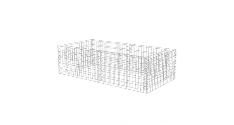 Jardiniera gabion 180 x 90 x 50 cm — imaginea 2