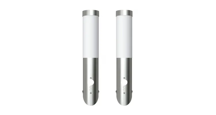 Lampa de exterior din otel inoxidabil cu senzor de miscare 2 buc