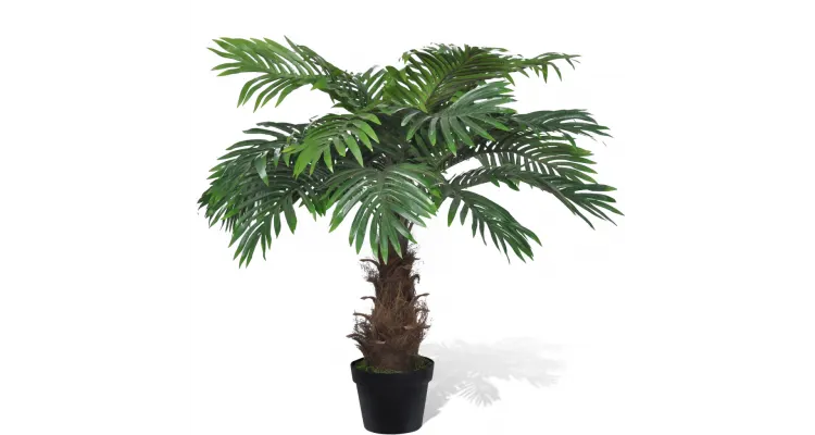 Palmier Cycas artificial cu aspect natural si ghiveci 80 cm