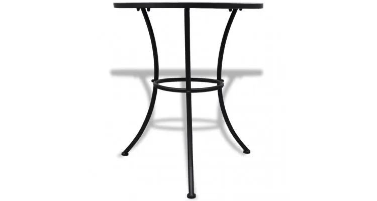 Masa bistro mozaic 60 cm, 2 scaune, albastru / alb — imaginea 3