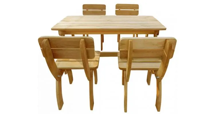 Set mobilier de gradina 5 piese lemn de pin impregnat — imaginea 2