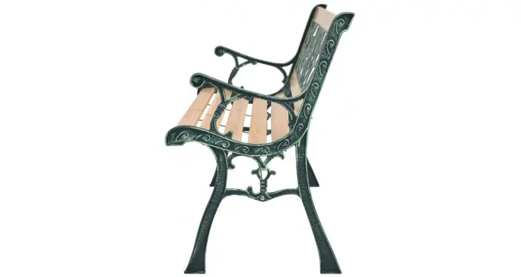 Banca de gradina cu spatar cu model floral — imaginea 4