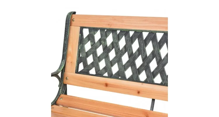 Banca de gradina cu spatar cu model de diamante — imaginea 4