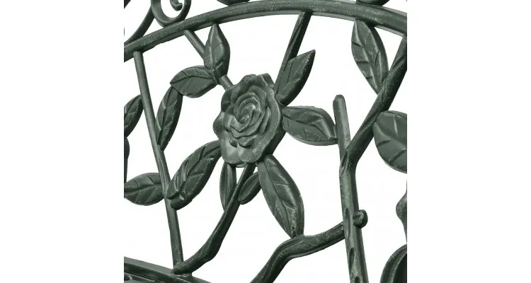 Banca de gradina cu cadru din aluminiu, verde — imaginea 3