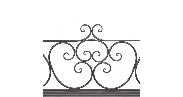 Banca de metal cu spatar cu model spiralat Maro — imaginea 4