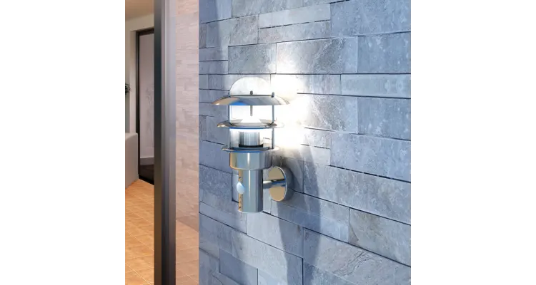 Lampa de perete din otel inoxidabil cu senzor de miscare