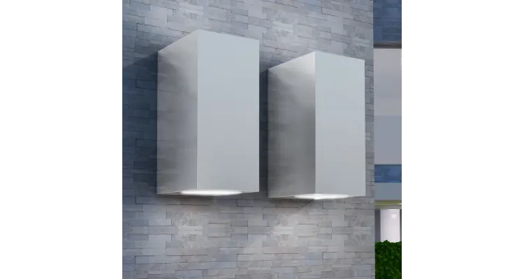 Corpuri de iluminat LED pentru peretele exterior 2 buc patrate