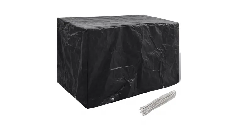 Husa mobilier de gradina set 8 persoane poliratan 140 x 70 x 90 cm