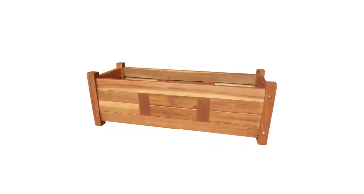 Jardiniera din lemn de salcam 76x27,6x25 cm
