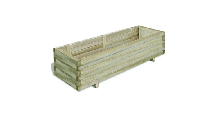 Lada dreptunghiulara din lemn pentru rasaduri 120 x 40 x 30 cm