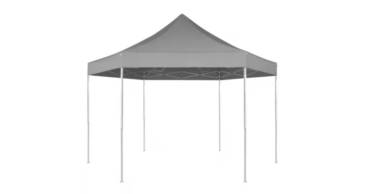 Marchiza pliabila hexagonala, 3,6 x 3,1 m, Gri