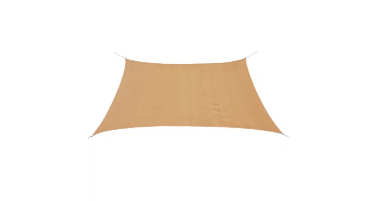 Panza parasolar din HDPE patrata, 3,6 x 3,6 m, bej
