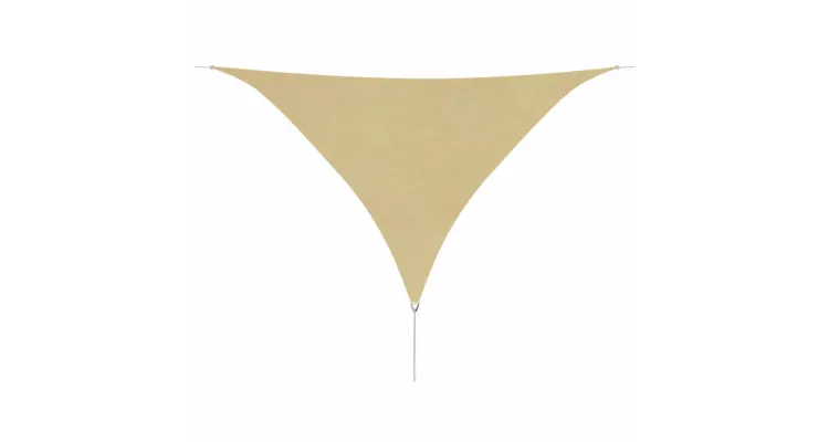 Parasolar din tesut oxford triunghiular 3,6x3,6x3,6 m, bej