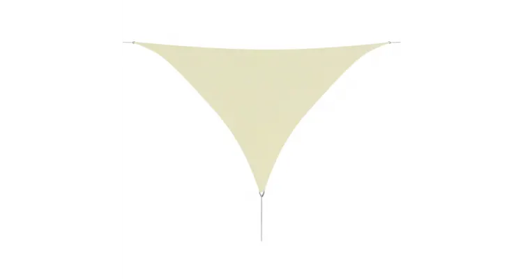 Parasolar din tesut oxford triunghiular 5x5x5m, Crem