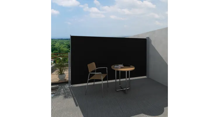 Paravan pentru Curte si Terasa Lateral 160 x 300 cm Negru