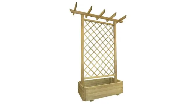 Pergola din lemn cu jardiniera pentru gradina 162 x 56 x 204 cm