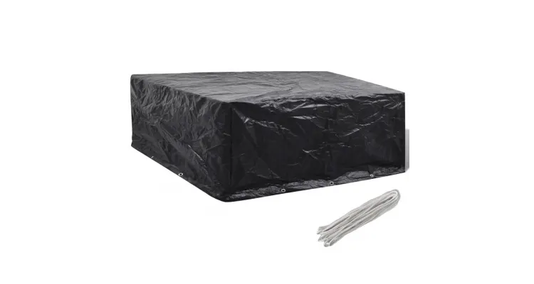 Prelata mobilier exterior din poliratan cu 10 inele 260 x 260 x 90 cm