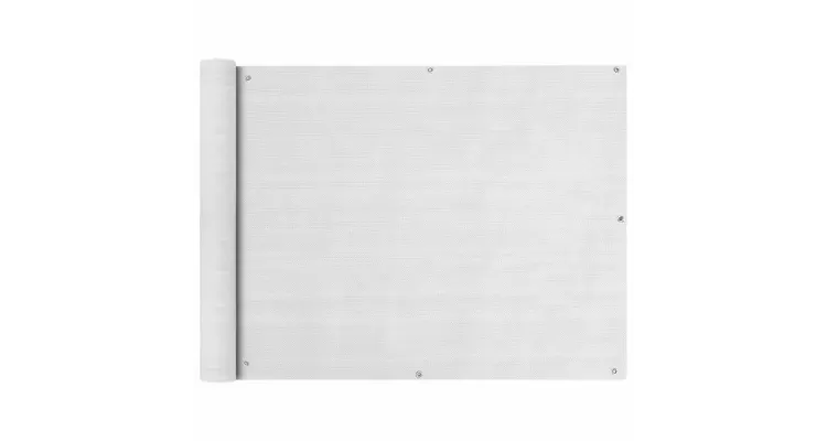 Prelata pentru balcon din HDPE, 90 x 600 cm, alb