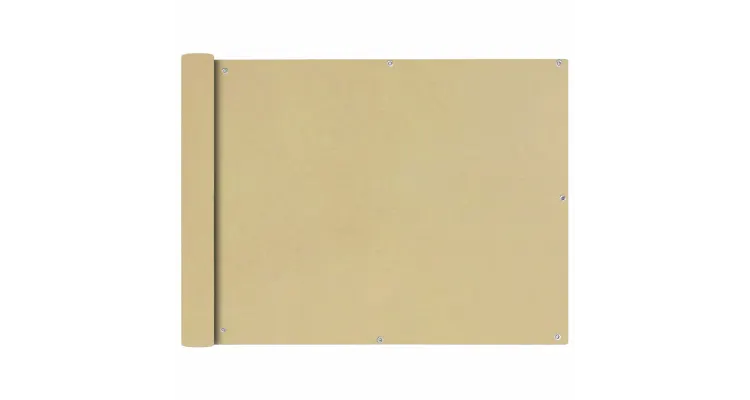 Prelata pentru balcon, material textil oxford, 90x400 cm, bej