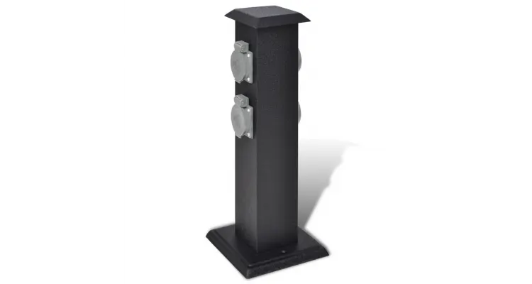 Priza de gradina tip turn Negru