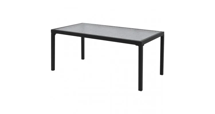 Set mobilier de gradina cu banca, 4 piese, negru — imaginea 3