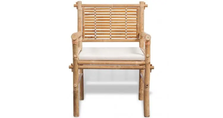 Set mobilier de gradina din cinci piese, bambus — imaginea 2