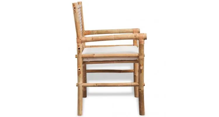 Set mobilier de gradina din cinci piese, bambus — imaginea 4