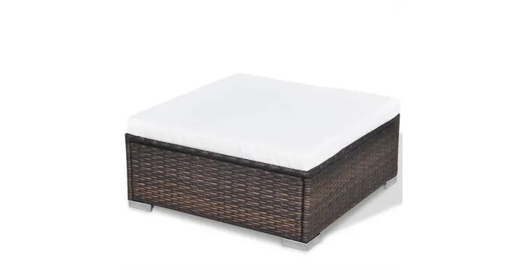 Set mobilier pentru gradina din poliratan, 32 piese, Maro — imaginea 4