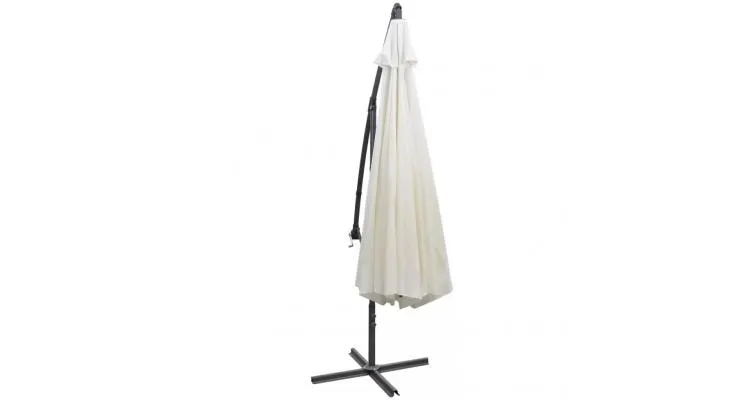 Umbrela de soare, 3,5 m, alb nisip — imaginea 3