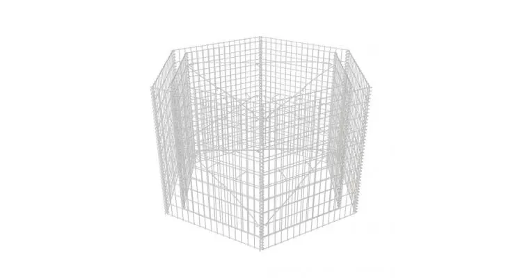 Jardinieră gabion hexagonală, 160 x 139 x 100 cm — imaginea 2