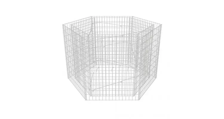 Jardinieră gabion hexagonală, 160 x 139 x 100 cm — imaginea 3