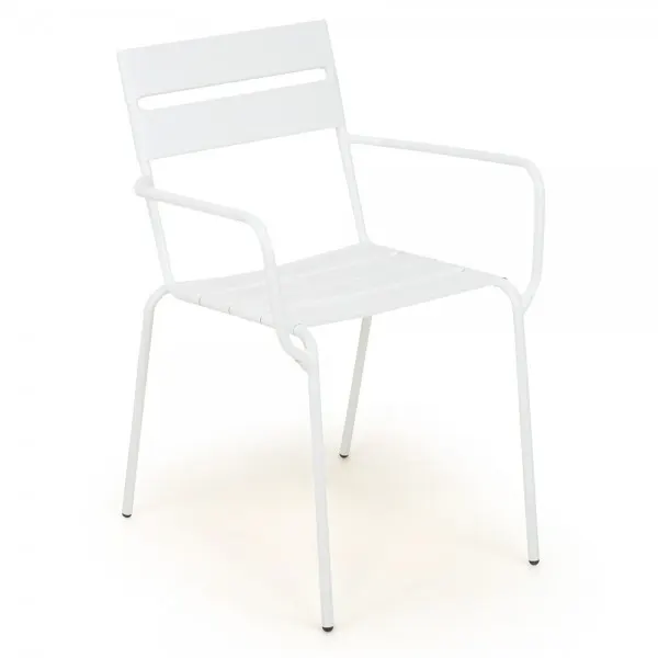 Scaun suprapozabil BALI 55x37.5x81 alb — imaginea 2