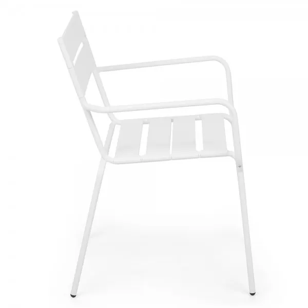 Scaun suprapozabil BALI 55x37.5x81 alb — imaginea 3