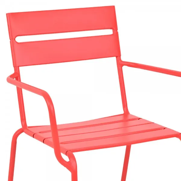 Scaun suprapozabil BALI 55x37.5x81 rosu — imaginea 5