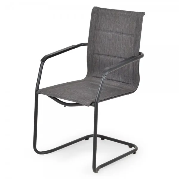 Scaun suprapozabil REY 55.5x56x93 negru-gri — imaginea 2