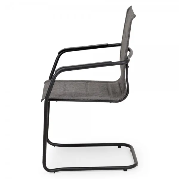 Scaun suprapozabil REY 55.5x56x93 negru-gri — imaginea 3