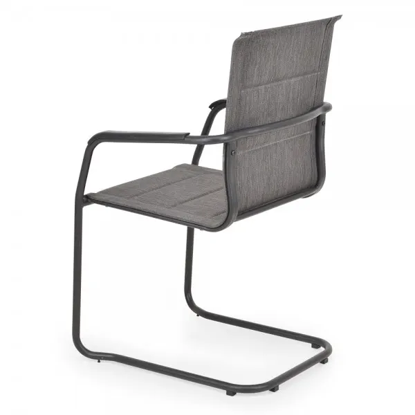 Scaun suprapozabil REY 55.5x56x93 negru-gri — imaginea 4