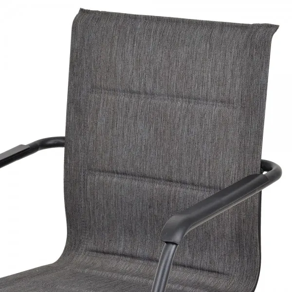 Scaun suprapozabil REY 55.5x56x93 negru-gri — imaginea 5