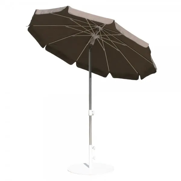 Umbrela rotunda MIAMI, 200cm , argintiu/gri — imaginea 2