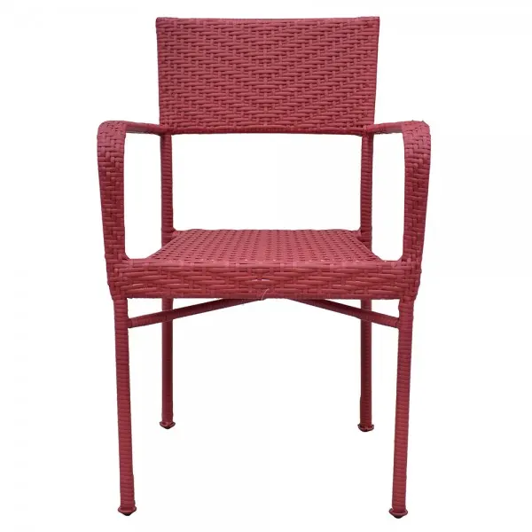Scaun suprapozabil NEELY .57x55.5x89 cm rosu — imaginea 2