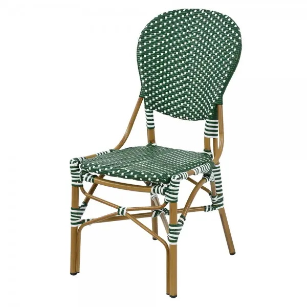 Scaun FRENCH 46x60x95 natur,verde-alb — imaginea 2